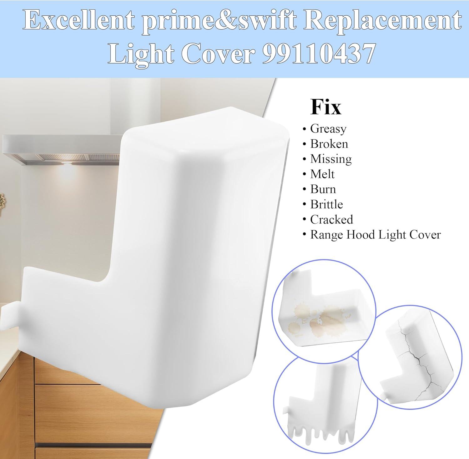 WeiLaiKeQi 99110437 Range Hood Light Lens Cover Lightweight Easy to Install Replacement