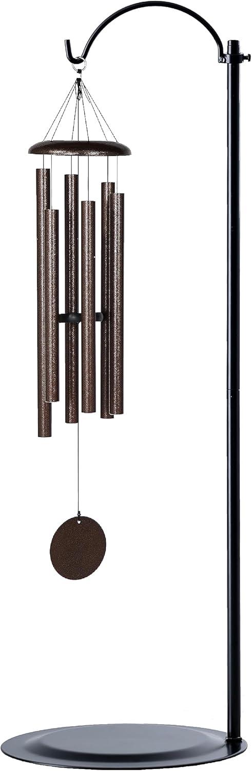 HOHIYA 36 Inch Wind Chime Stand for Windchimes Lantern Hummingbird Feeder Solar Light Home Tabletop Black 1 Pcs