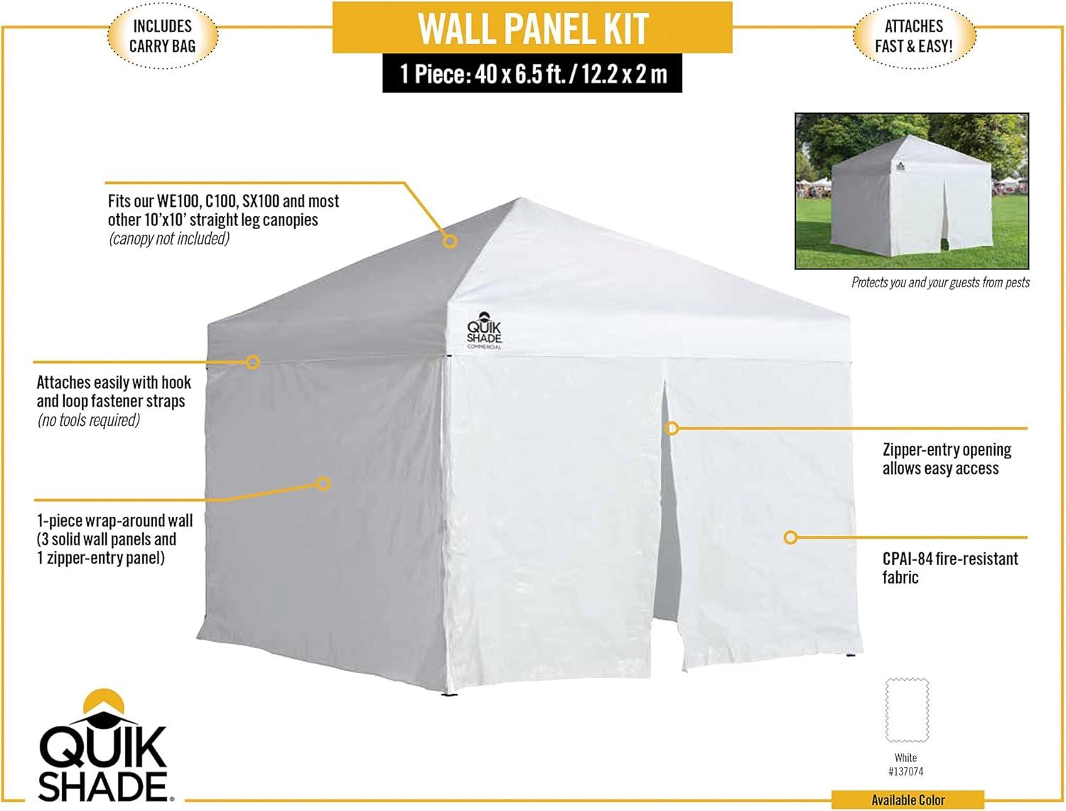 QuikShade Wall Kit for WE100/C100/SX100 Canopies