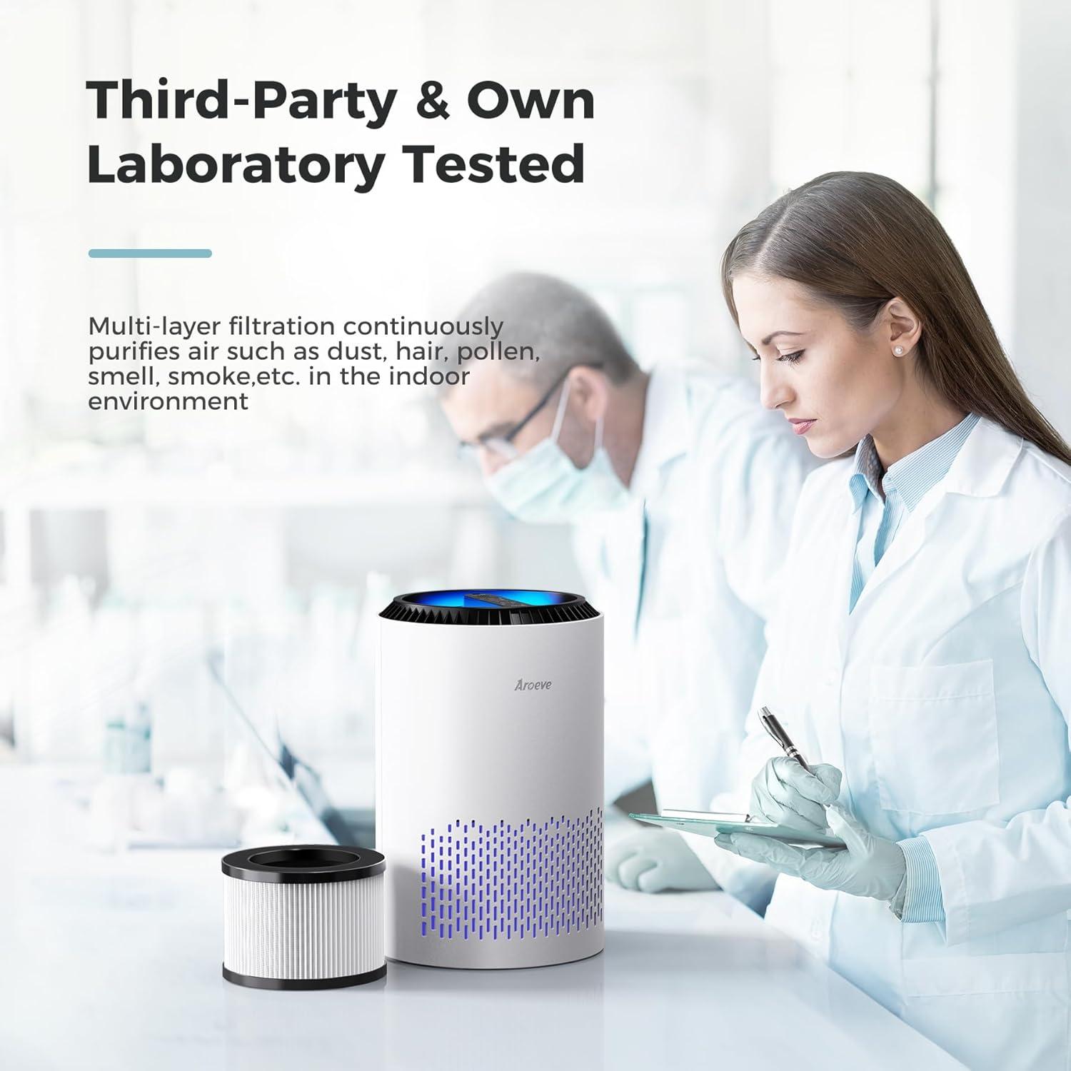 White HEPA Air Purifier with Sleep Mode and Speed Control