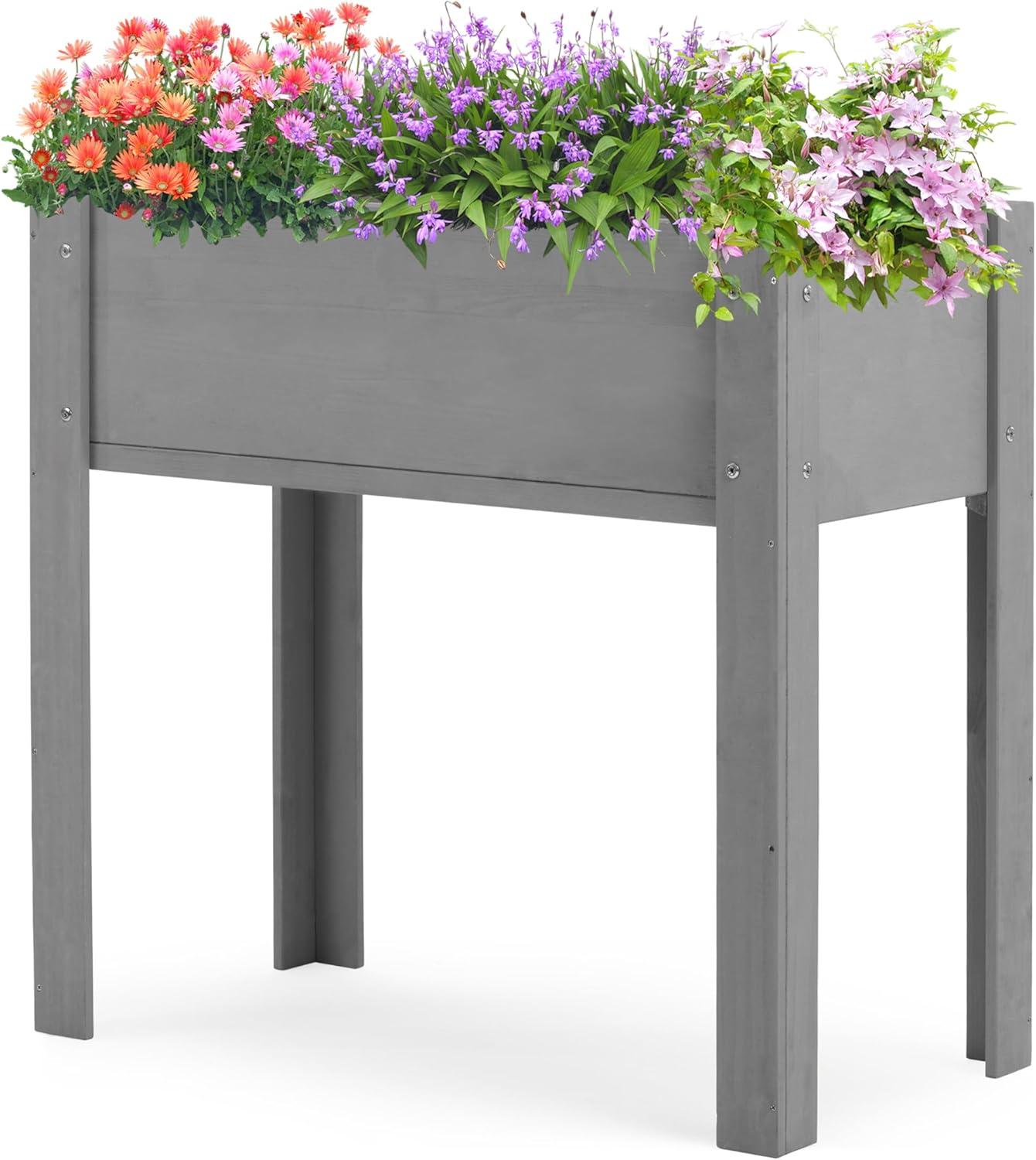 Arlmont & Co. Raised Garden Bed With Legs (31X16x31''), Solid Wood Elevated Planter Box For Outdoor