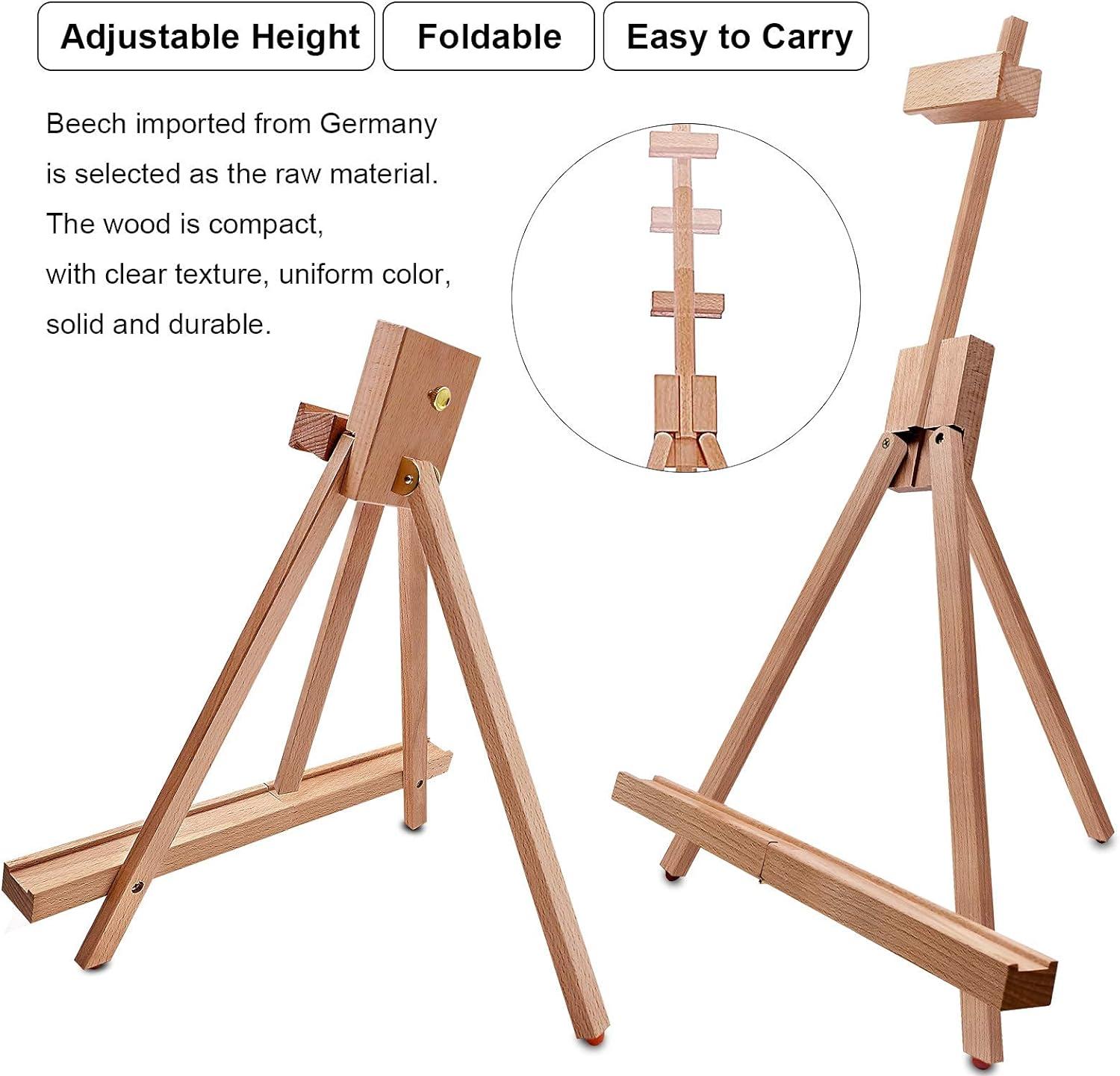 Beech Wood Folding Tabletop A-Frame Easel Stand