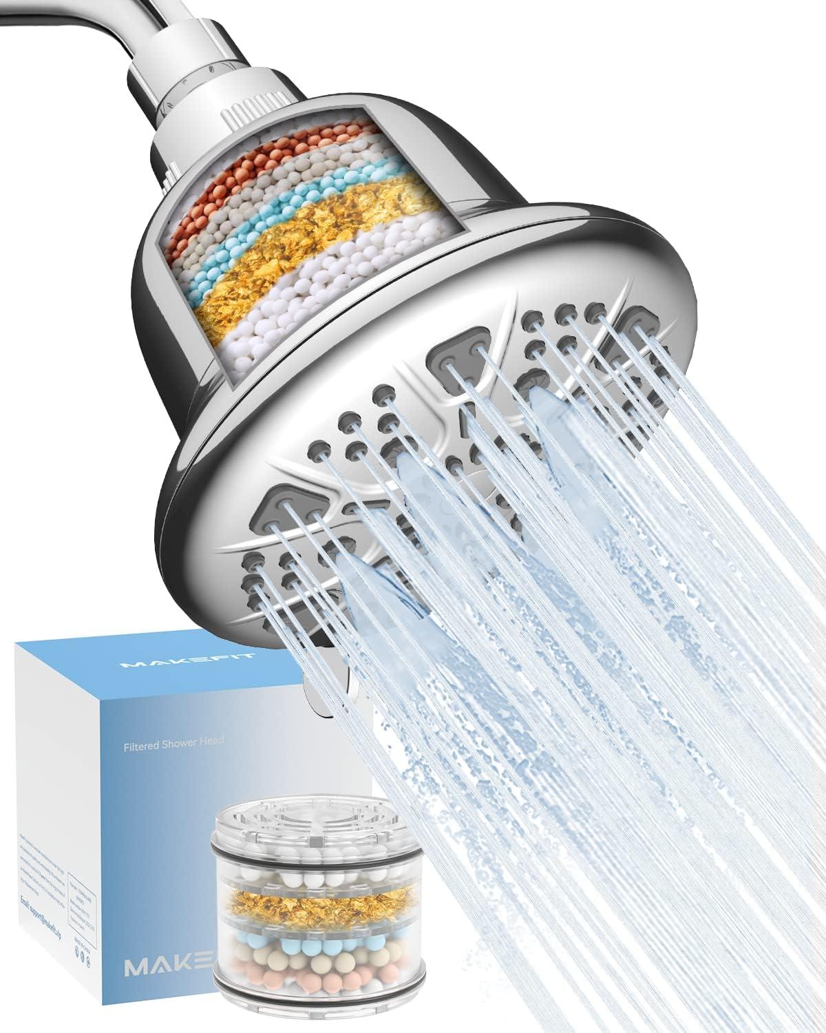 Chrome High Pressure Wall Mounted Shower Head with Filter