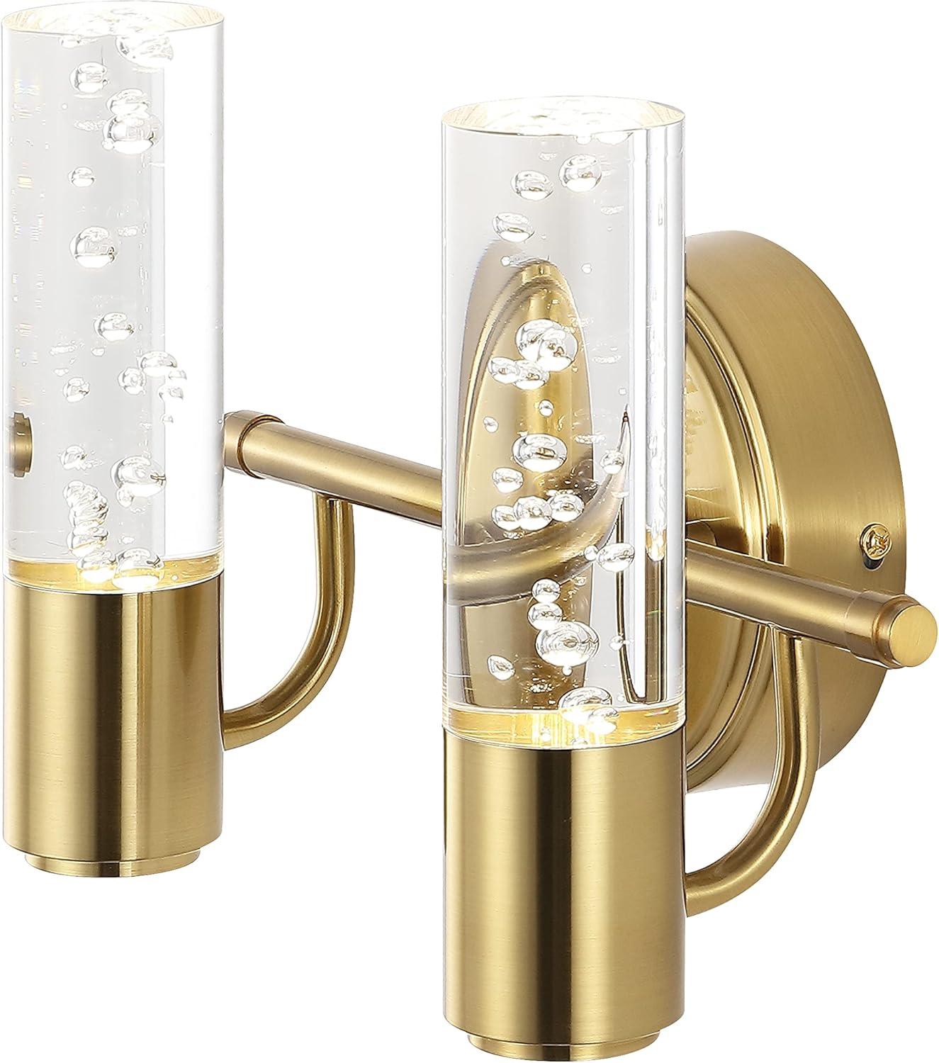Bolha 10.75" Brass Gold Minimalist LED Vanity Light