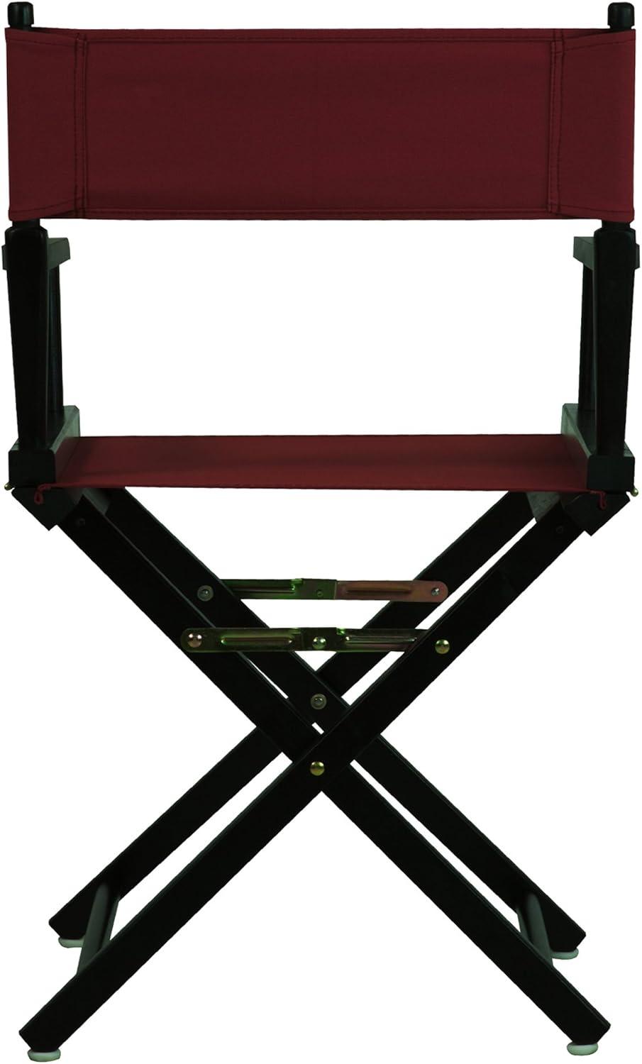 18" Director's Chair Black Frame-Burgundy Canvas