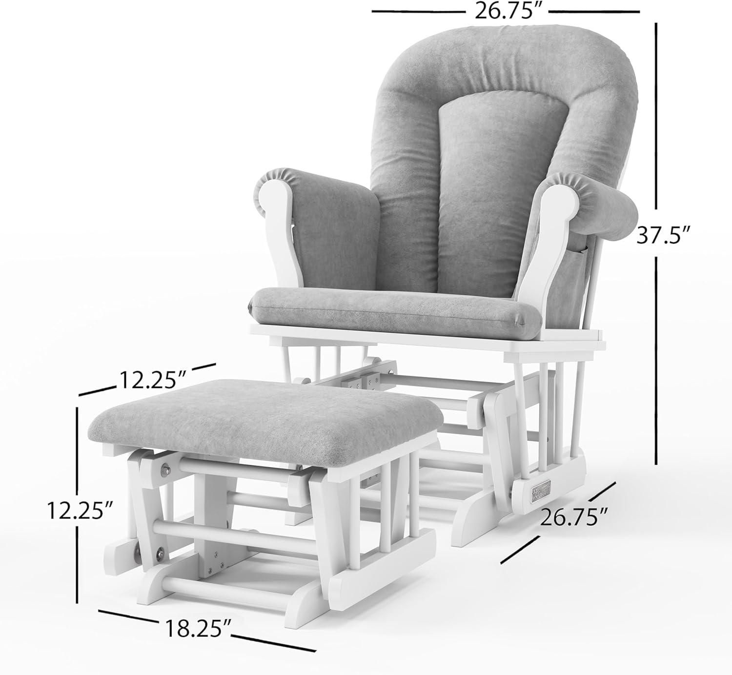 Child Craft Cozy Glider Rocker and Ottoman
