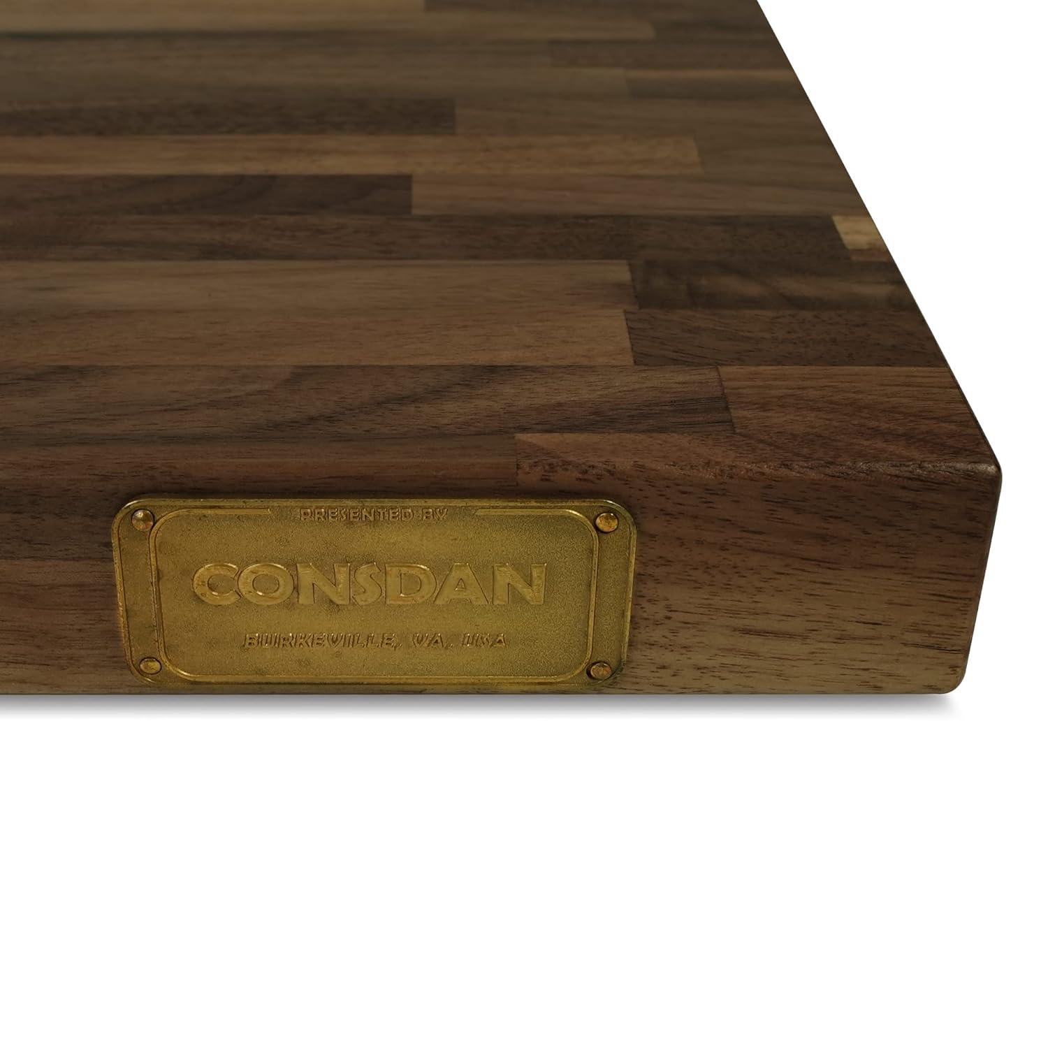 CONSDAN CONSDAN Butcher Block Counter Top, Solid Walnut Hardwood Countertop, Prefinished with Food-Safe Oil