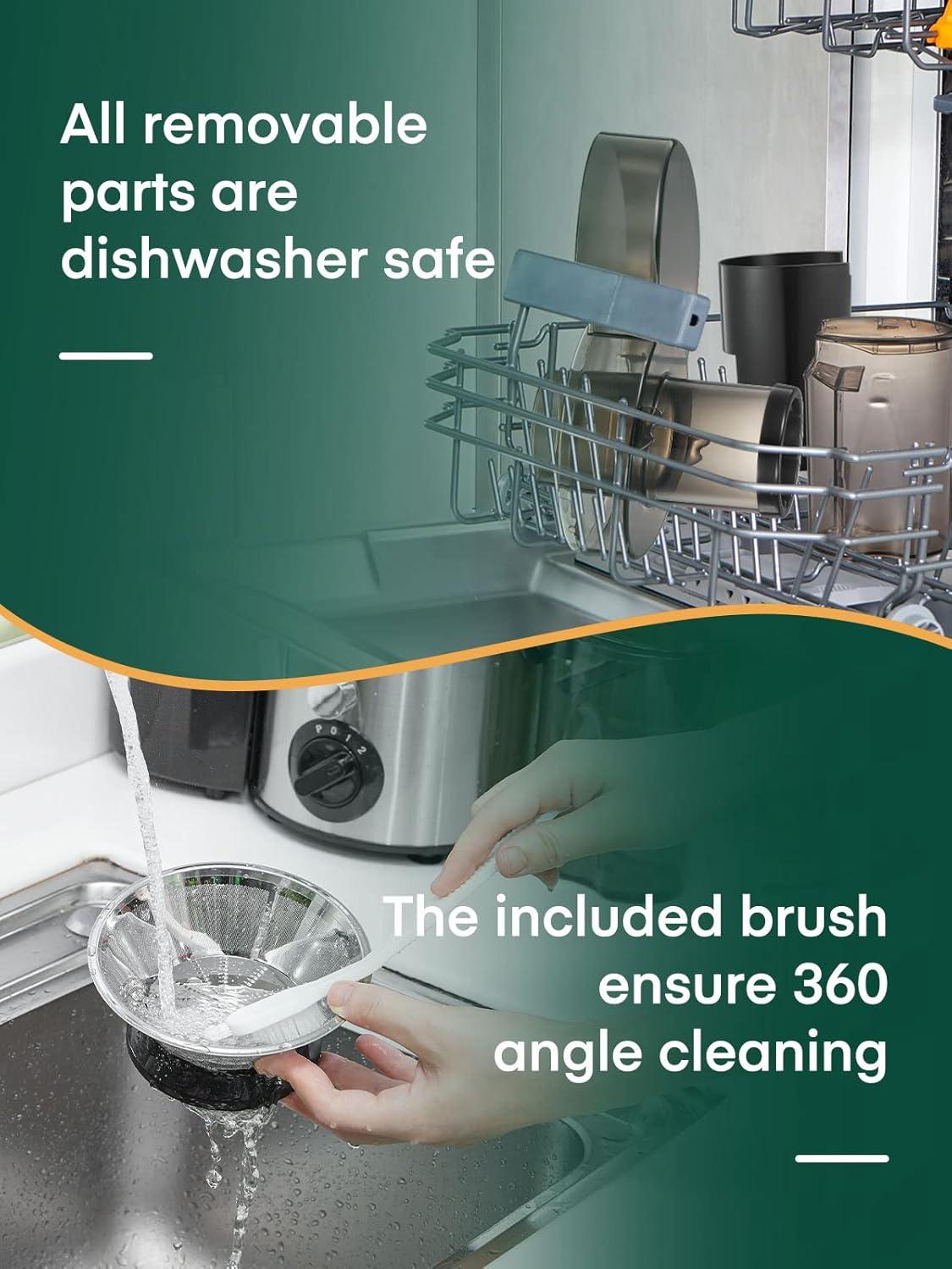 HOUSNAT Juicer Machines Vegetable and Fruit with 3-Speed Setting, Upgraded Version 400W Motor