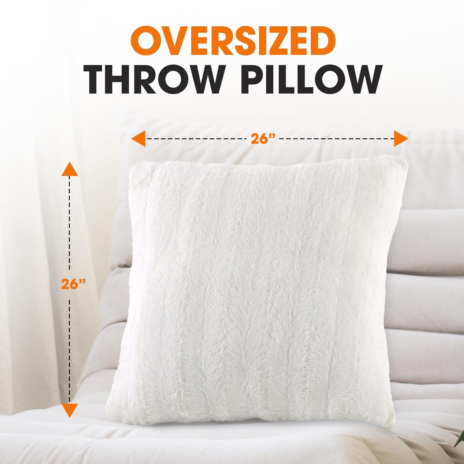 Cheer Collection FRBIN Square Pillow Cover & Insert (Set of 2)