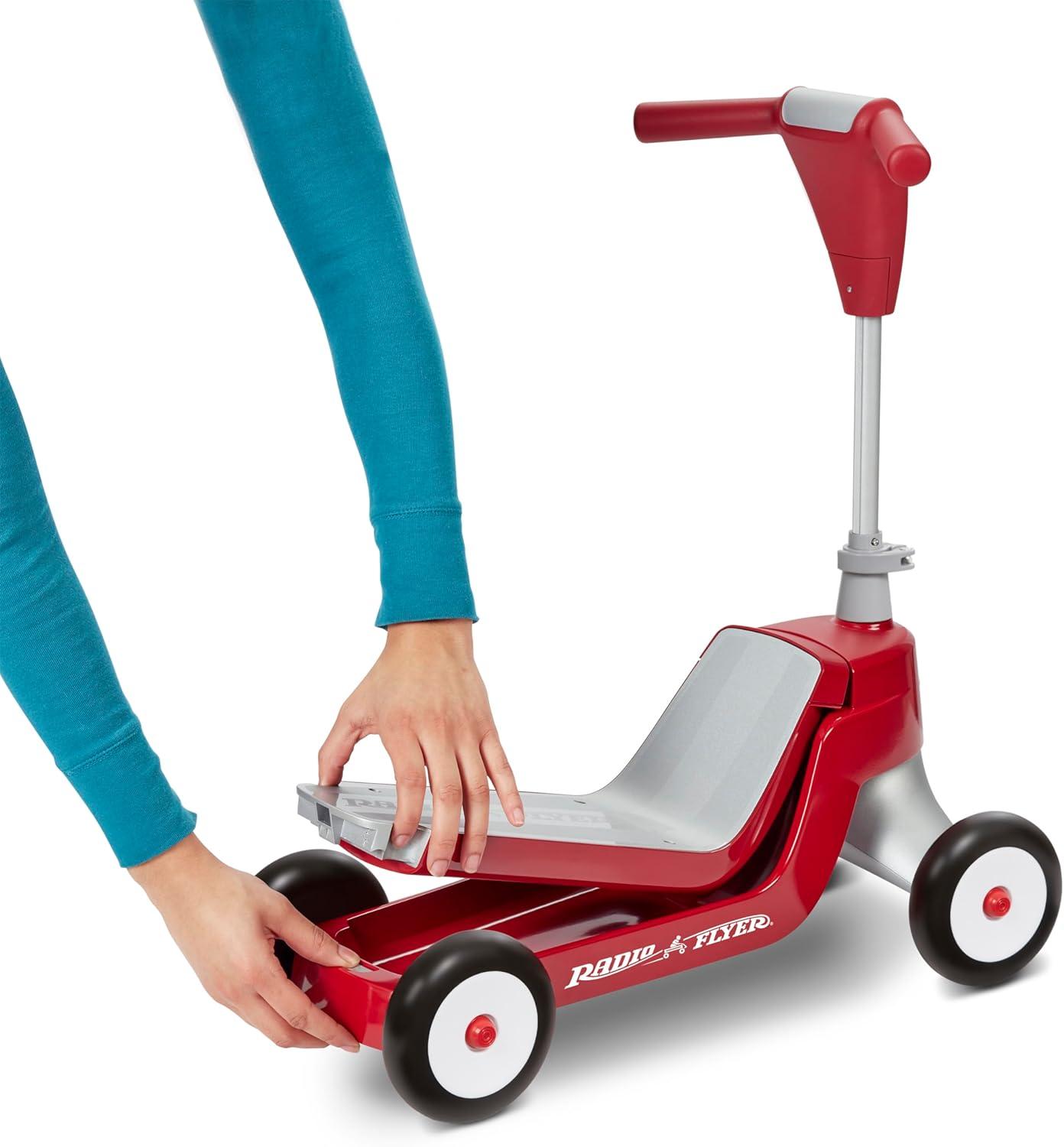 Radio Flyer Scoot 2 Scooter - Red: Steel & Plastic, Ages 1-4, 44.1 lbs Capacity