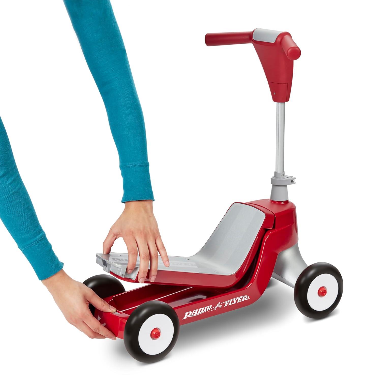 Radio Flyer Scoot 2 Scooter - Red: Steel & Plastic, Ages 1-4, 44.1 lbs Capacity