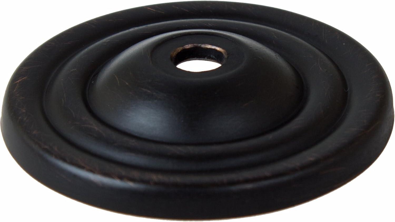 GlideRite 1-1/2 in. Round Thin Classic Cabinet Backplate, Oil Rubbed Bronze