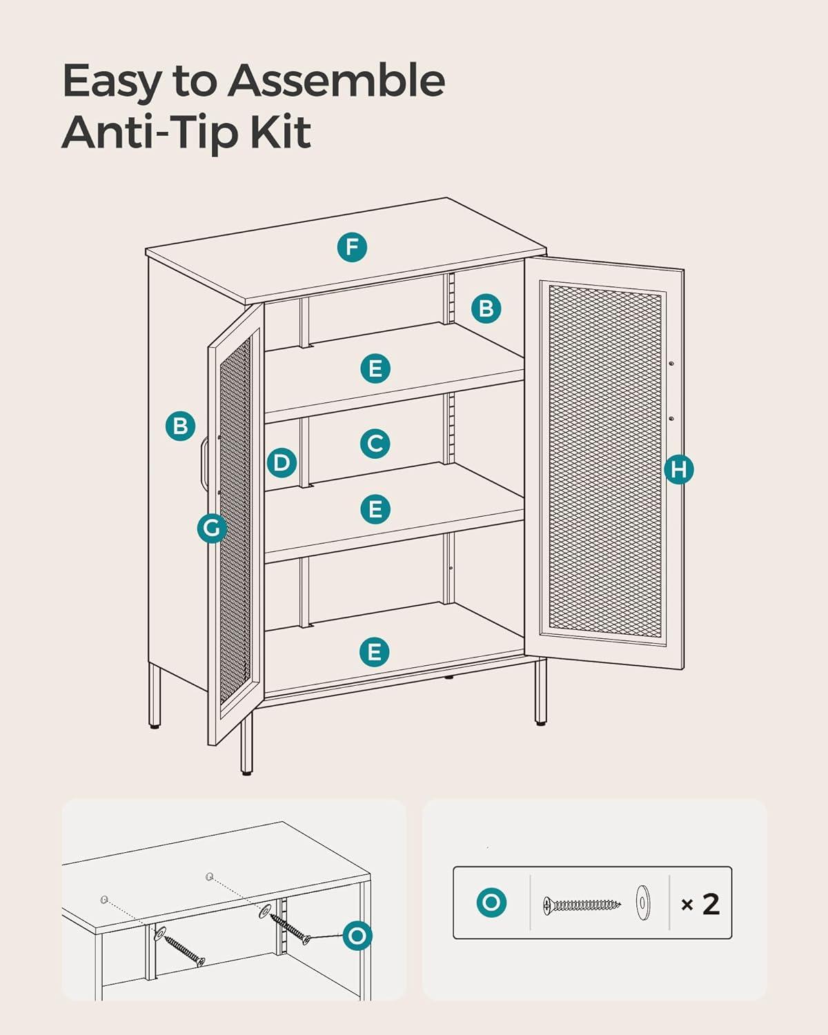 Matte White Steel Office Storage Cabinet with Adjustable Shelves