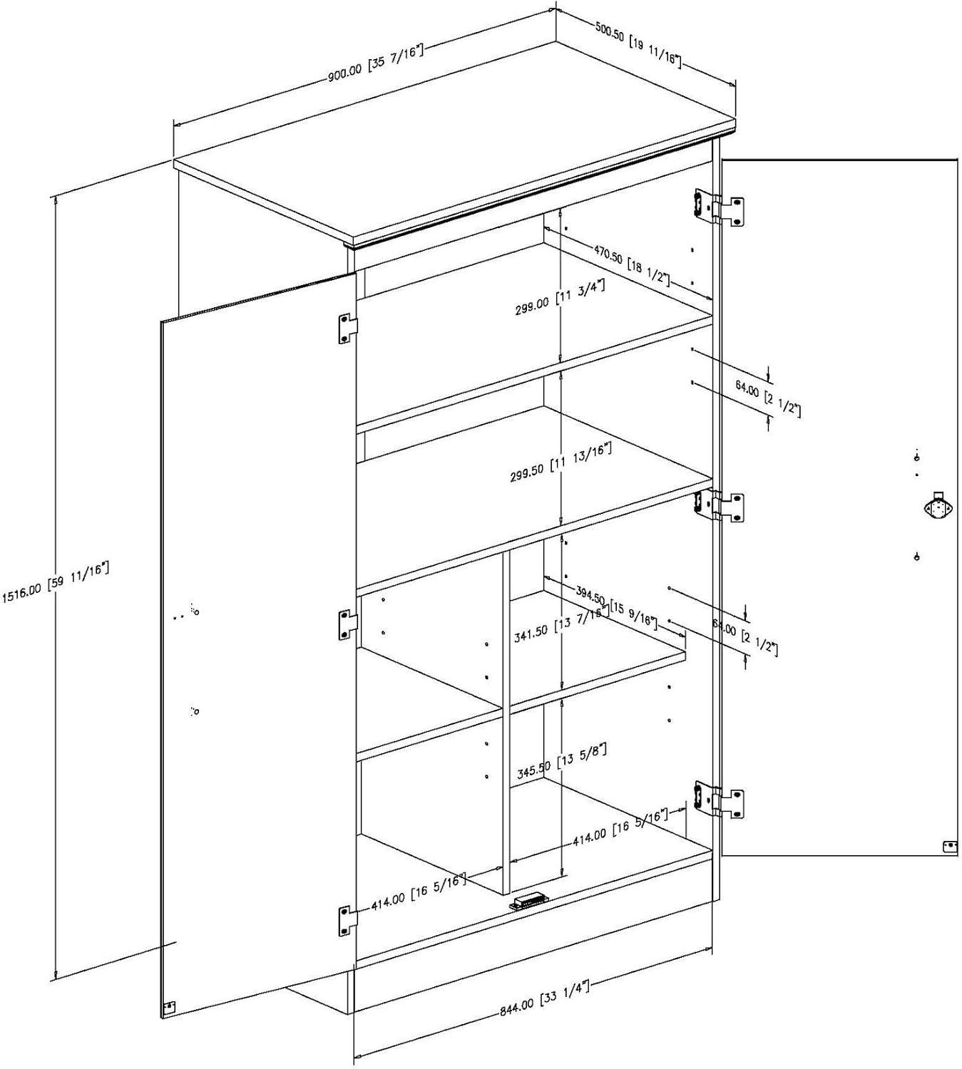 South Shore Morgan 2-Door Storage Cabinet, Multiple Finishes