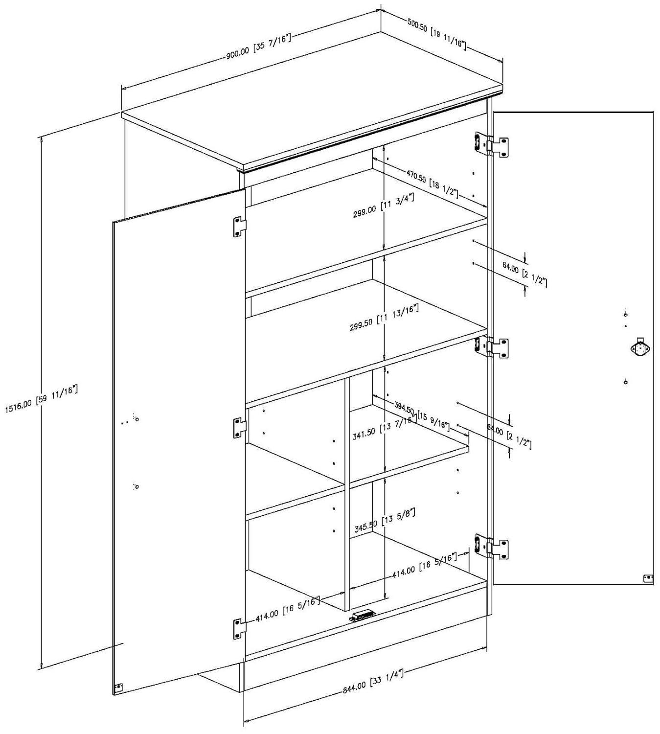 South Shore Morgan 2-Door Storage Cabinet, Multiple Finishes