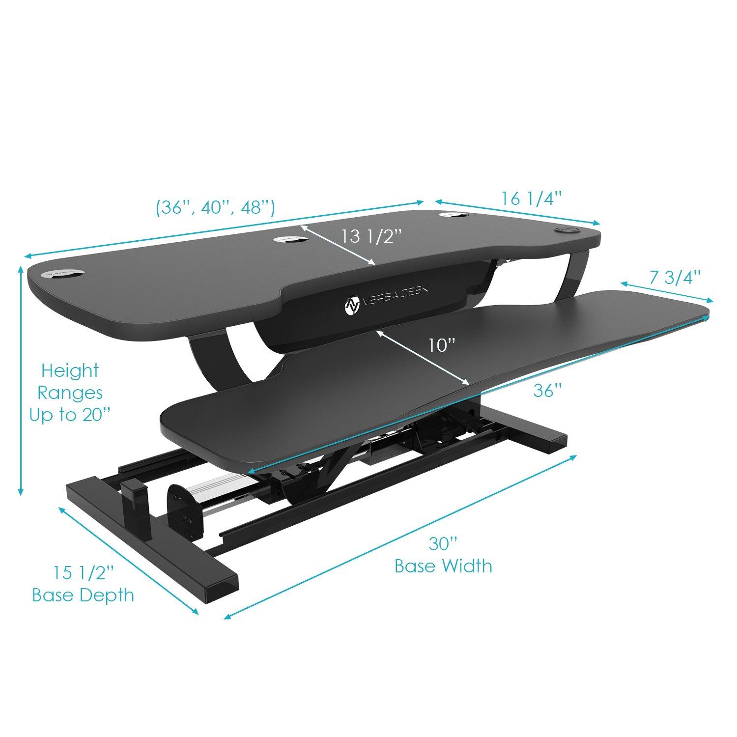 VERSADESK VersaDesk PowerPro Electric Height Adjustable Desk Converter w/ USB Charging Port