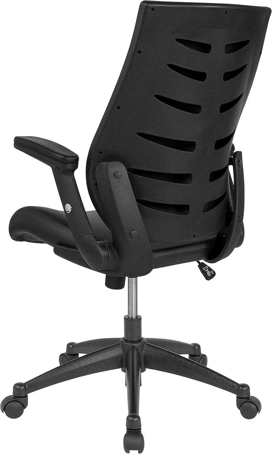 Magruder High Back LeatherSoft Executive Chair with Molded Seat and Adjustable Arms