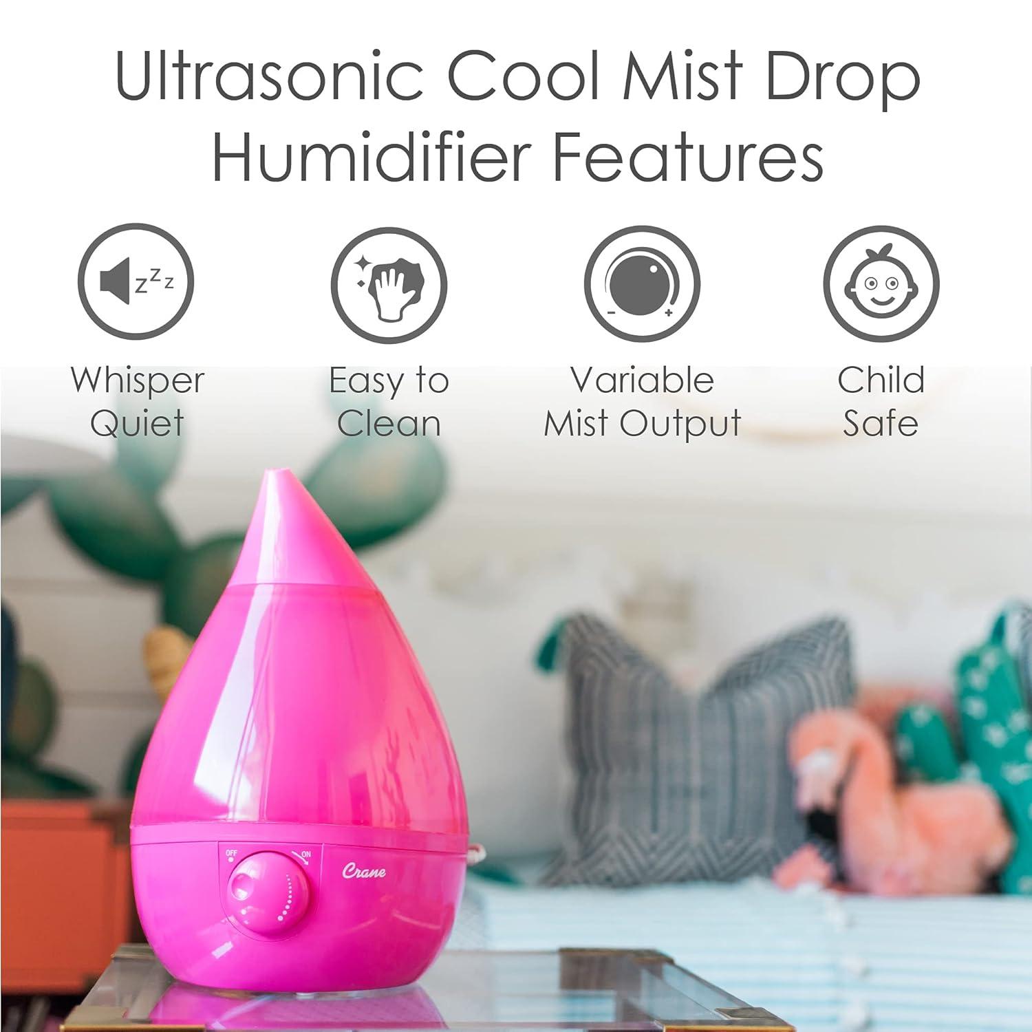 Crane USA Drop Cool-Mist Humidifier, 1 Gal.