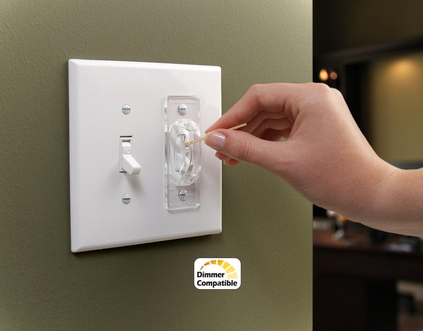 Clear Light Switch Guard / Cover (3 Pack) Toggle Style, Child-Safe, Home & Office