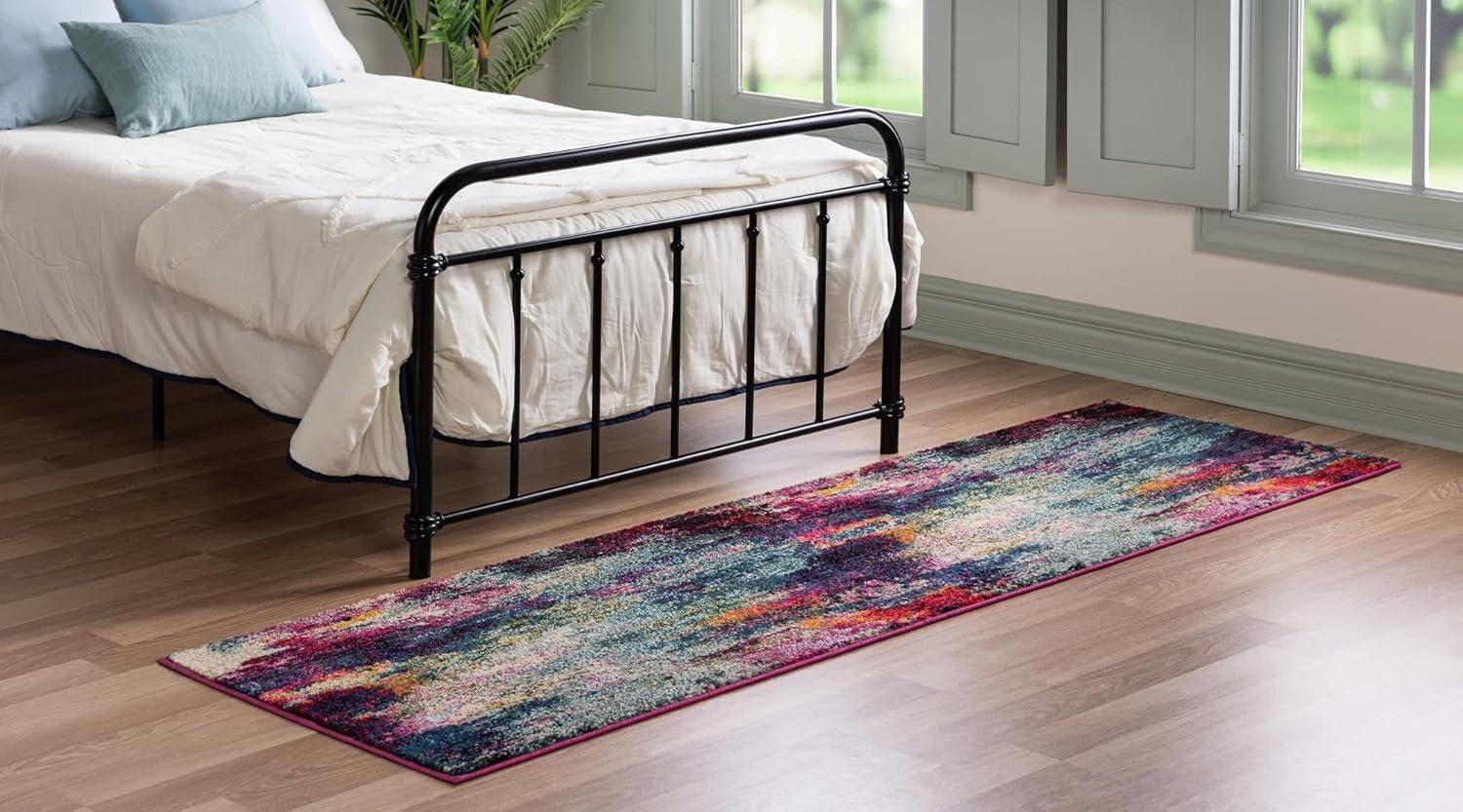 Unique Loom Chromatic Sunset Abstract Indoor Woven Area Rug