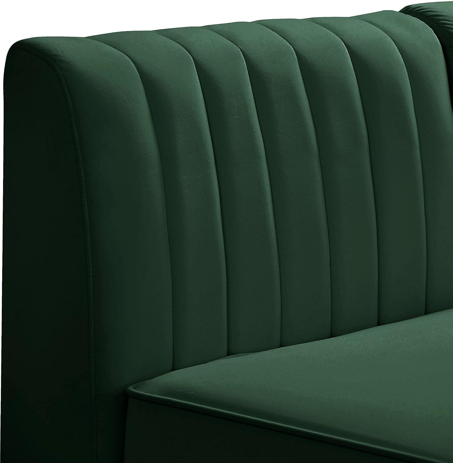 Meridian Furniture Alina Green Velvet Corner Chair