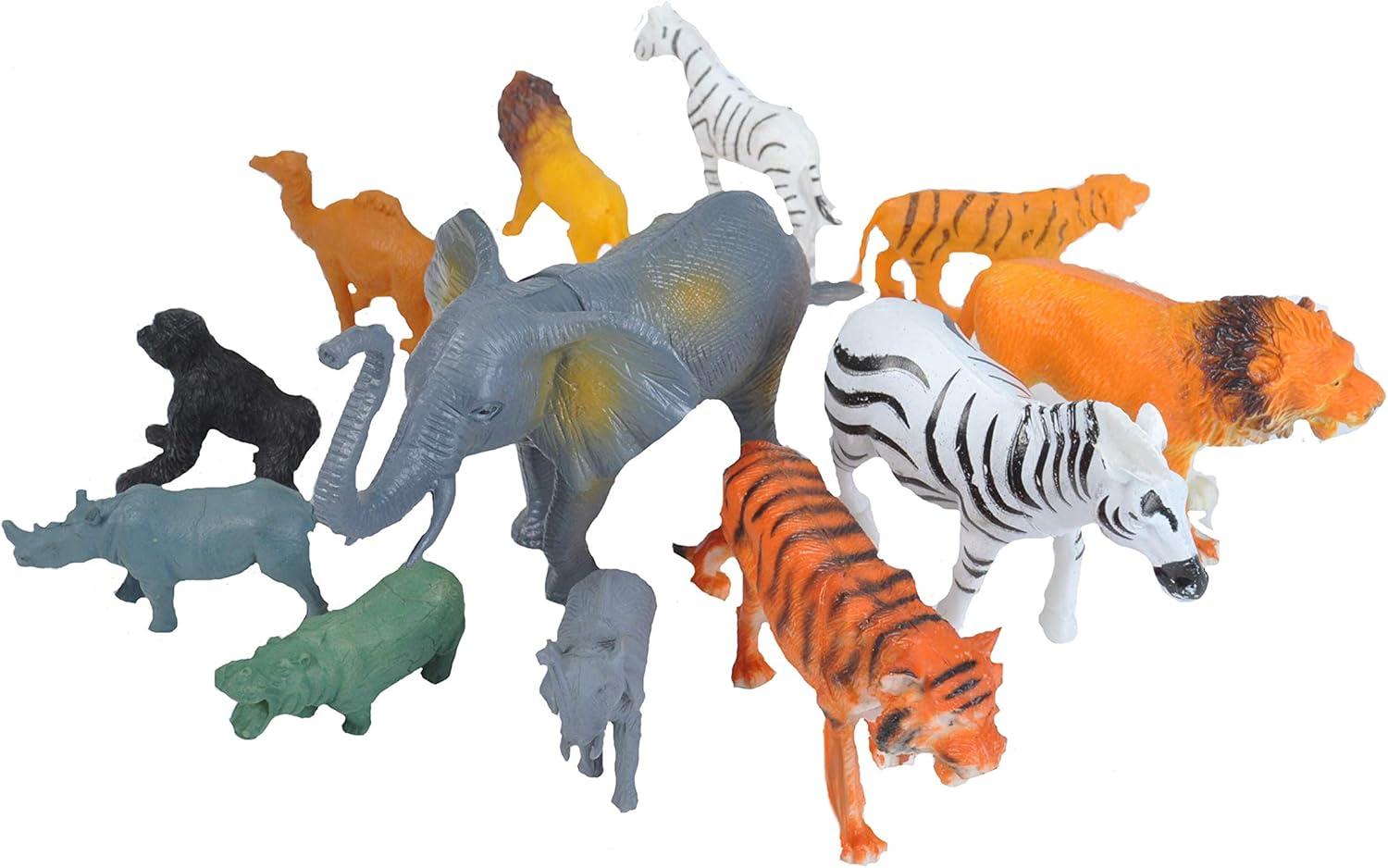 Wild Republic Bucket Animal Figurines, 36 Pieces