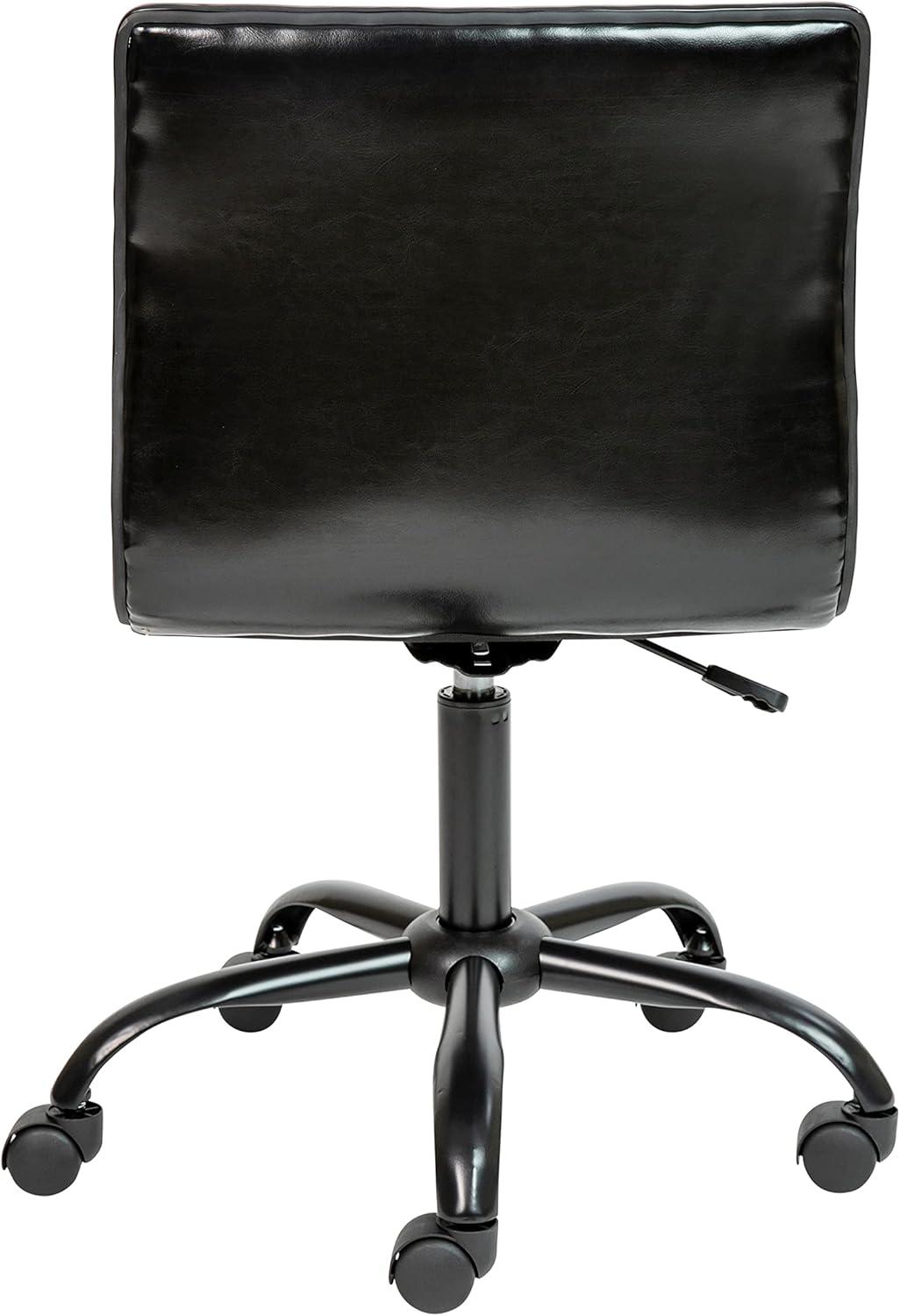 Flash Furniture Merchiston Low-Back Modern Ribbed Upholstered Vinyl Swivel Desk Chair by Flash Furniture