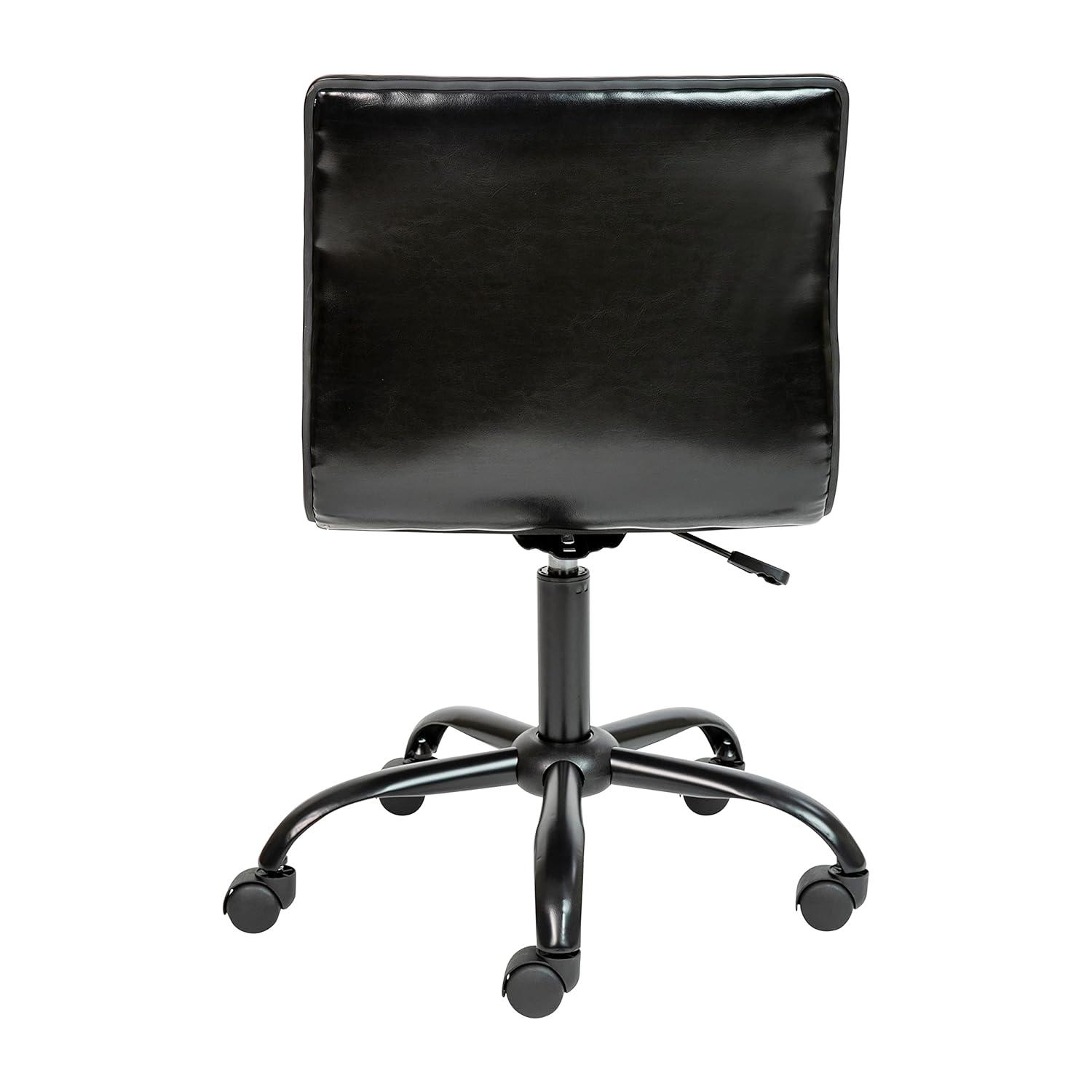 Flash Furniture Merchiston Low-Back Modern Ribbed Upholstered Vinyl Swivel Desk Chair by Flash Furniture