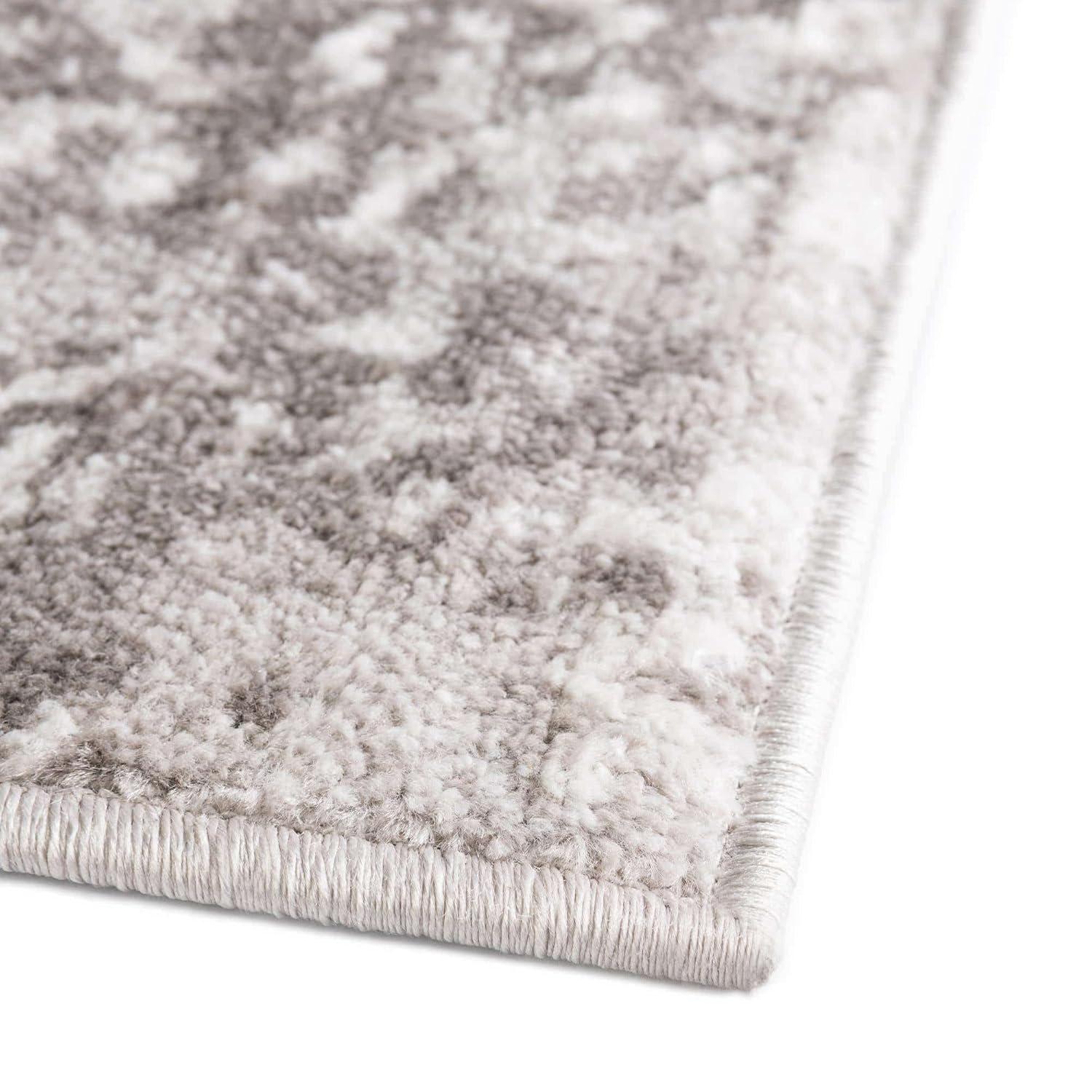 Unique Loom Eos Collection Area Rug - Borealis (10'  x 14' Rectangle Stone Gray/Ivory)