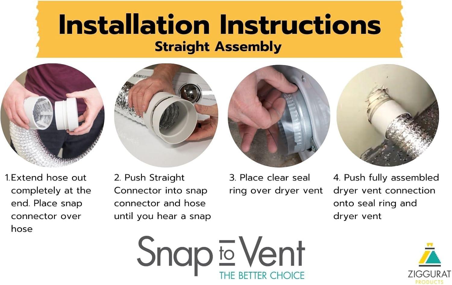 STV-S Dryer Duct Connector - DIY Easy Dryer Vent Hookup Kit - by