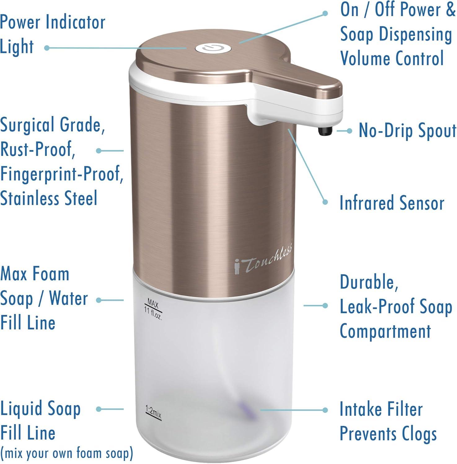 Automatic Stainless Steel Foaming Soap Dispenser