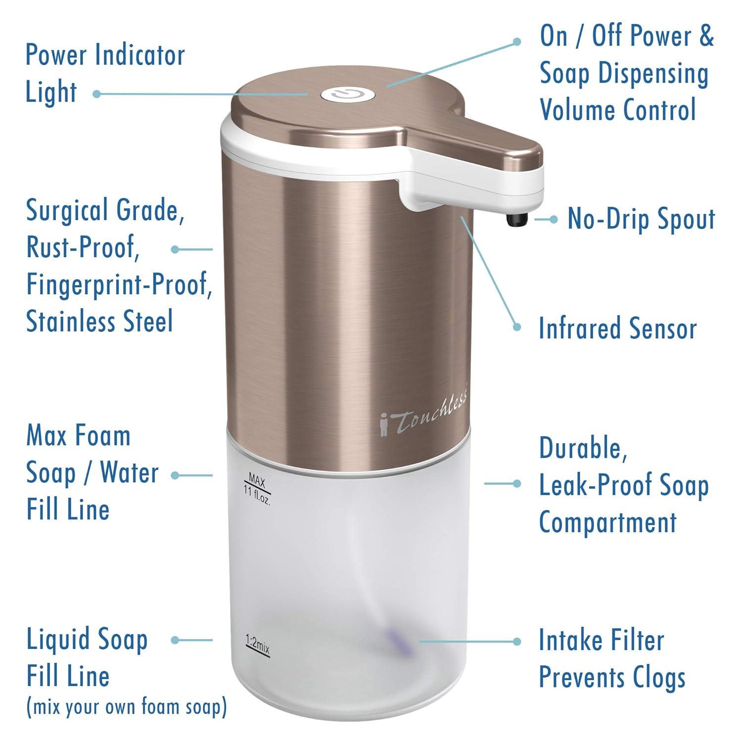 iTouchless Automatic Stainless Steel Foaming Soap Dispenser