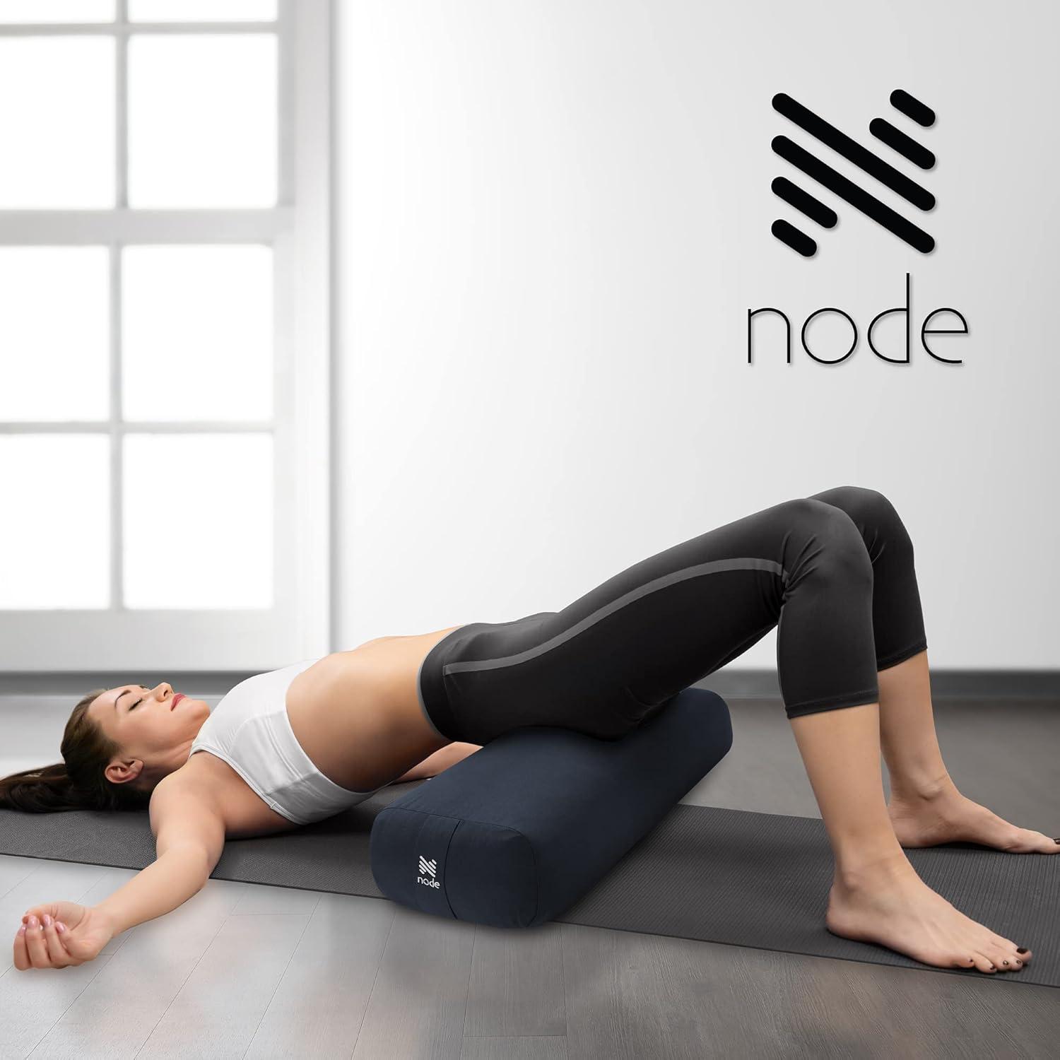 Node Fitness 25" x 12" x 6" Rectangular Floor Pillow and Meditation Bolster