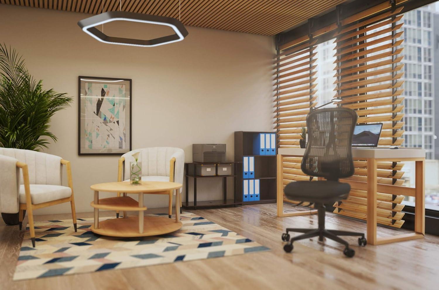 Furinno 3-Tier TV Stand Console Table for TV's up to 32" Media Entertainment Center No Tools Espresso/Black