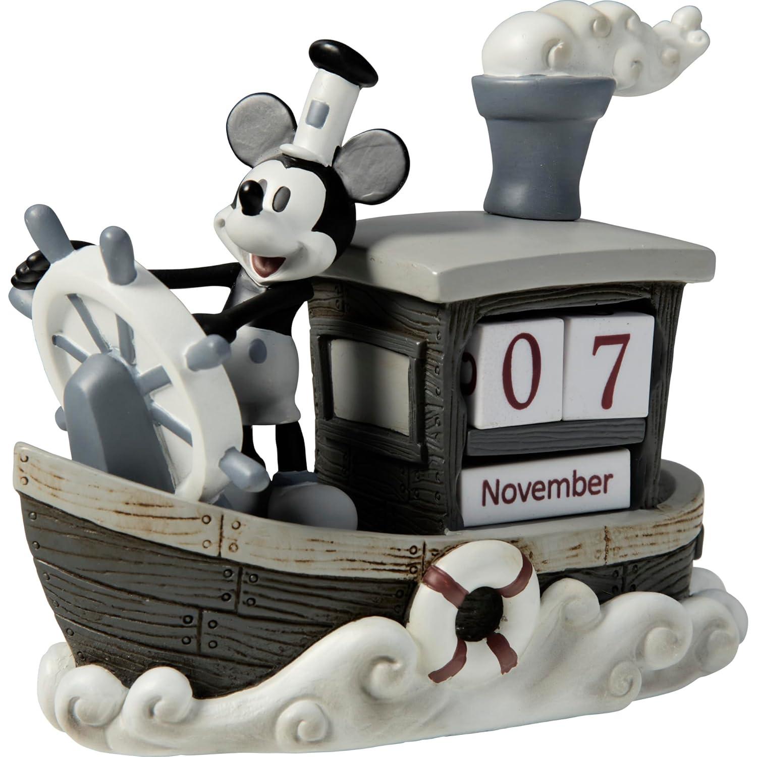 Precious Moments, Disney Showcase Collection, ‚ÄúMickey Mouse Perpetual Calendar‚Äù, Resin Figurine, #144707