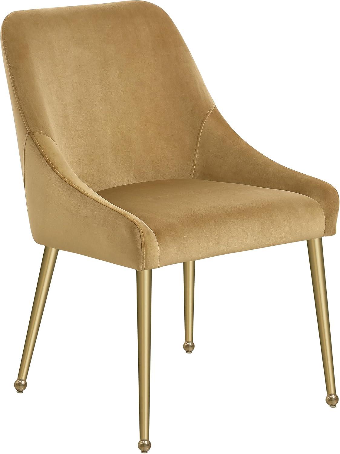 Coaster Mayette Velvet Parsons Wingback Dining Side Chair in Brown