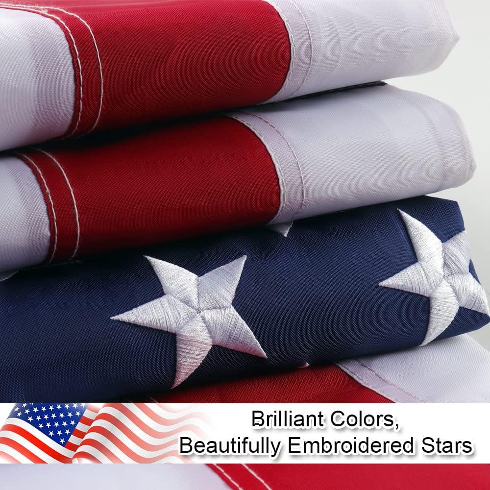 American flag USA flag 3x5FT-Embroidered Stars Flag Double Stitched Sewn Stripes Outdoors Indoors Heavy Duty flag Brass Grommets Banner