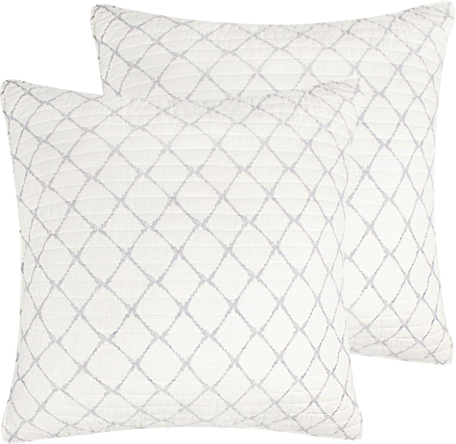 Becker Taupe Quilted Cotton Euro Sham Set of 2