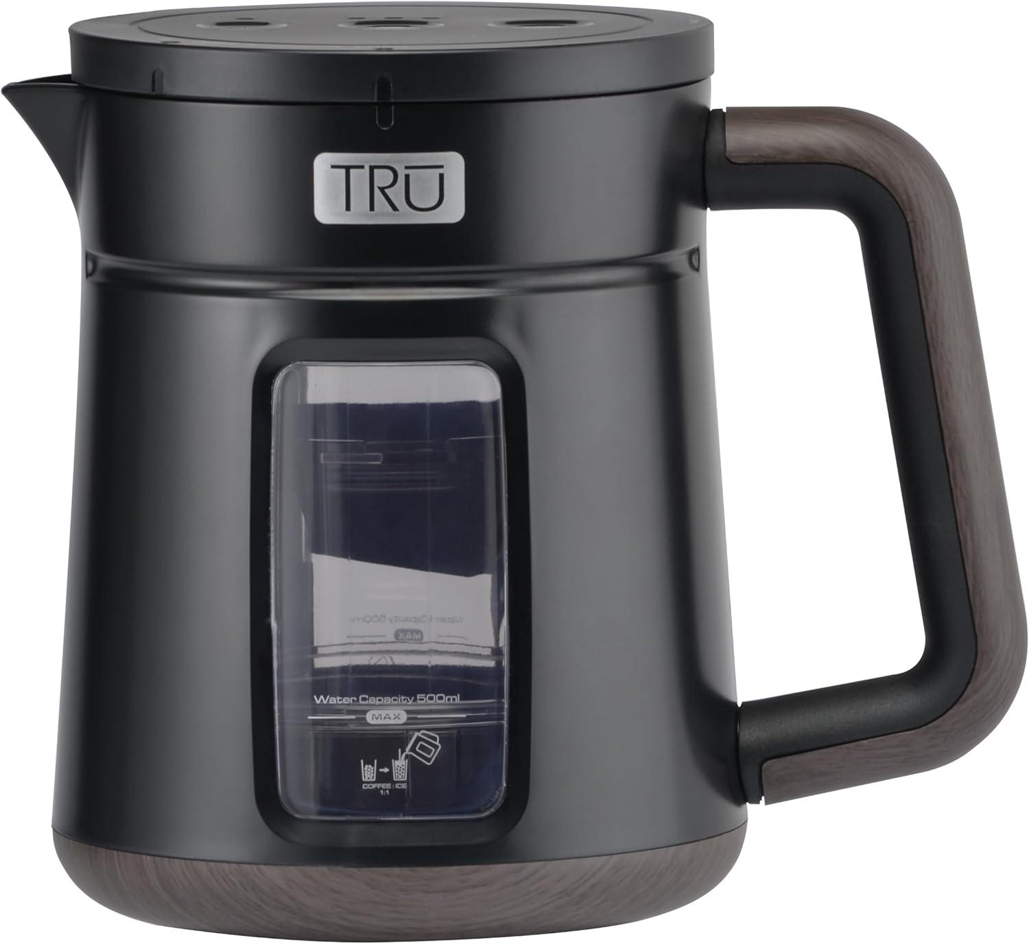 TRU Black BPA-Free Rapid Cold Brew Coffee Maker