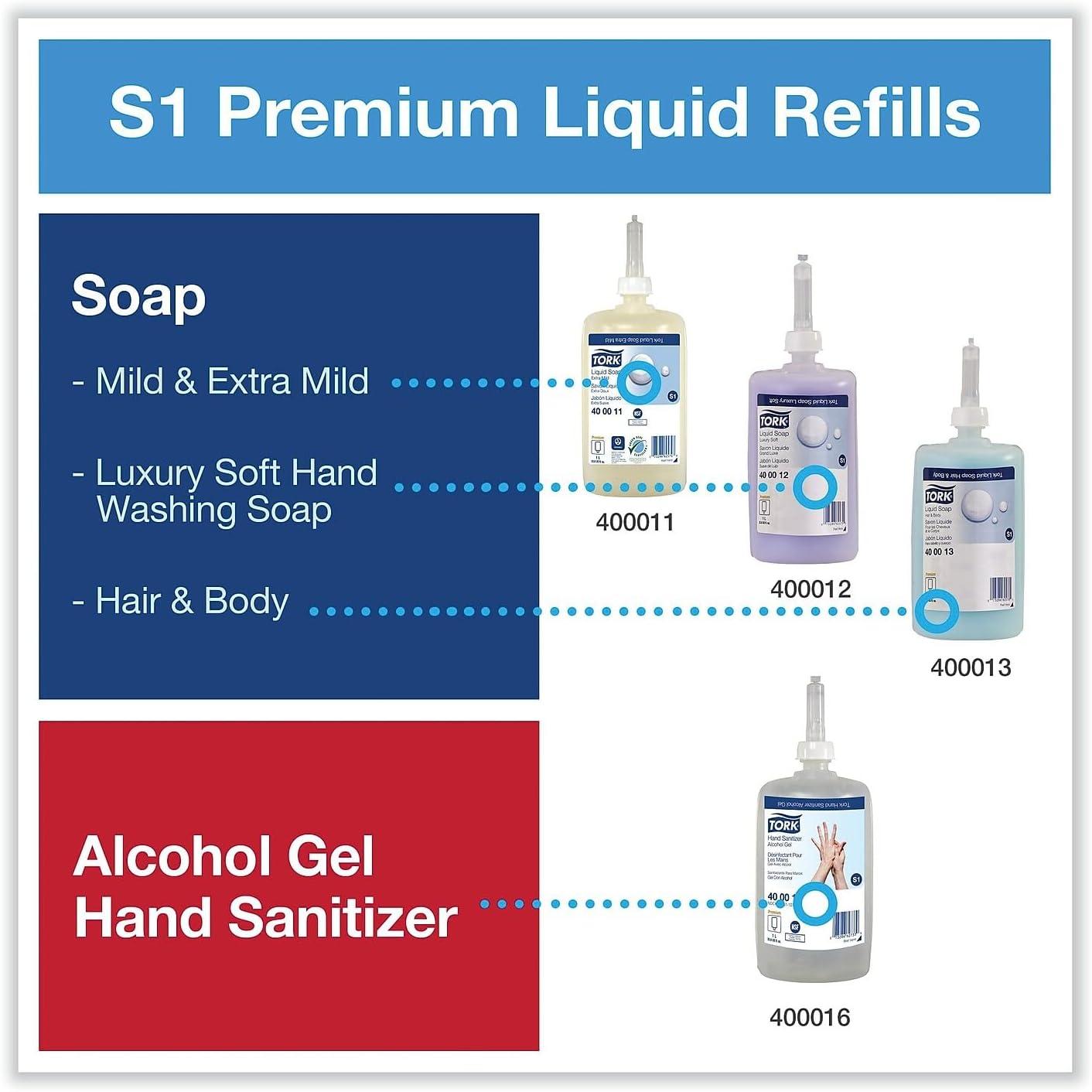 Elevation Liquid Skincare Dispenser 1 L Bottle; 33 oz Bottle 4.4" x 4.5" x 11.5" White