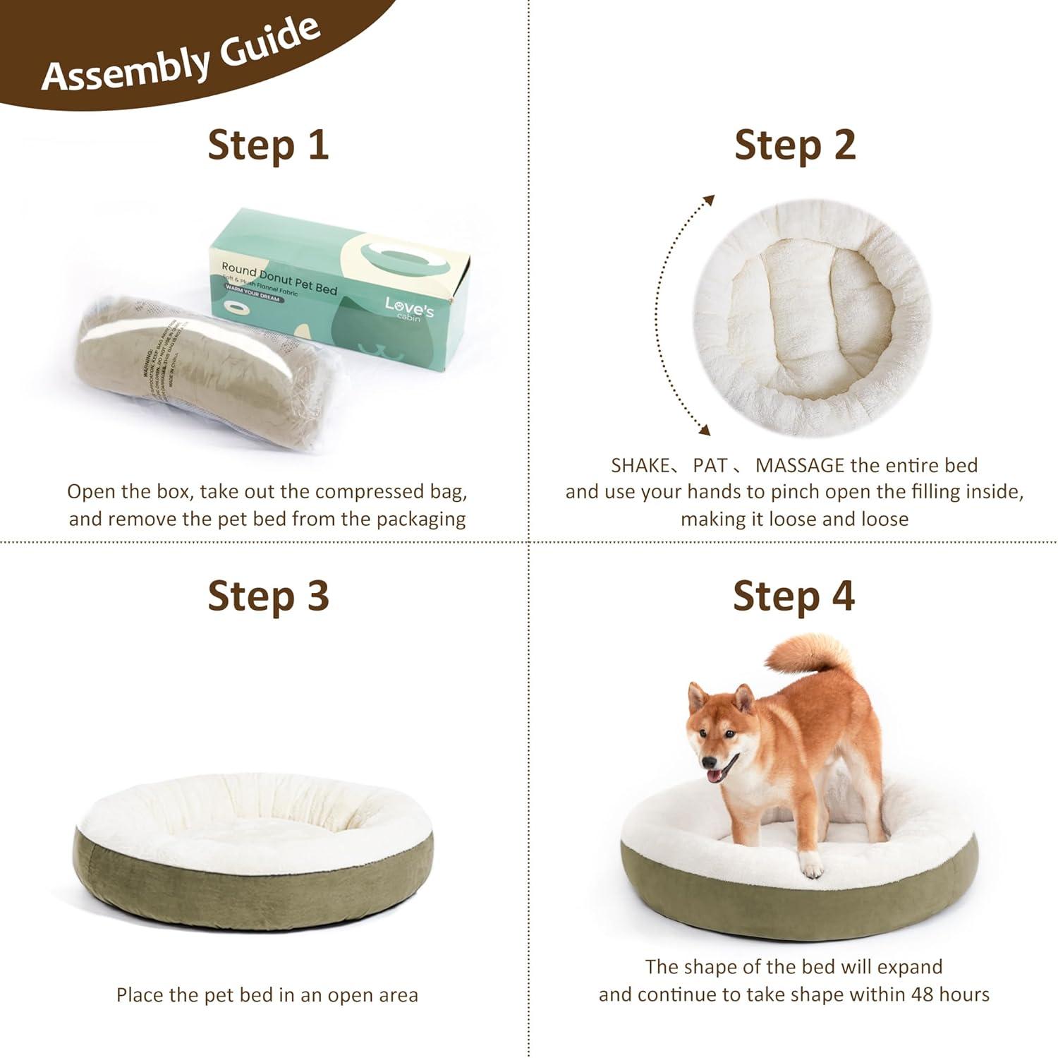 Archie & Oscar™ Round Donut Cat And Dog Cushion Bed, 20In Pet Bed For Cats Or Small Dogs, Anti-Slip & Water-Resistant Bottom, Super Soft Durable Fabric Pet Beds, Washable Luxury Cat & Dog Bed