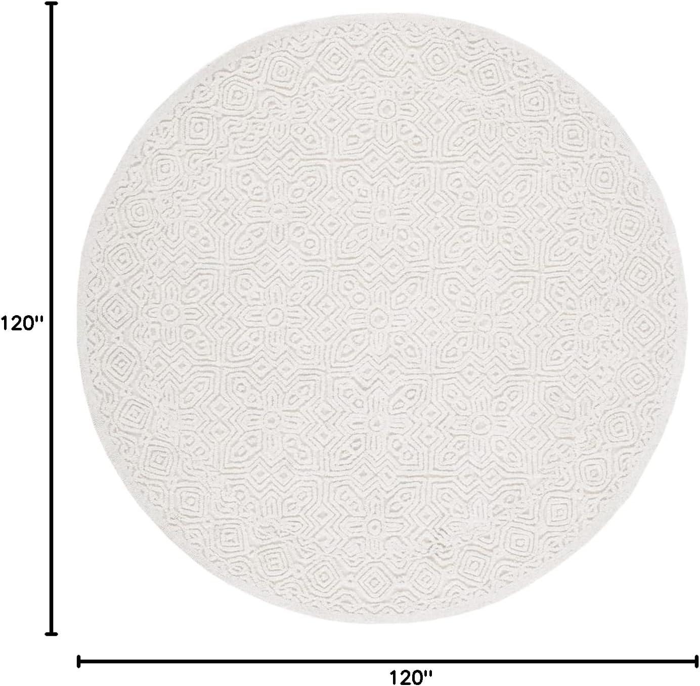 Town & Country Living TOWN & COUNTRY LUXE Tretta Modern Geo Area Rug with Plush High-Low Texture, Ivory