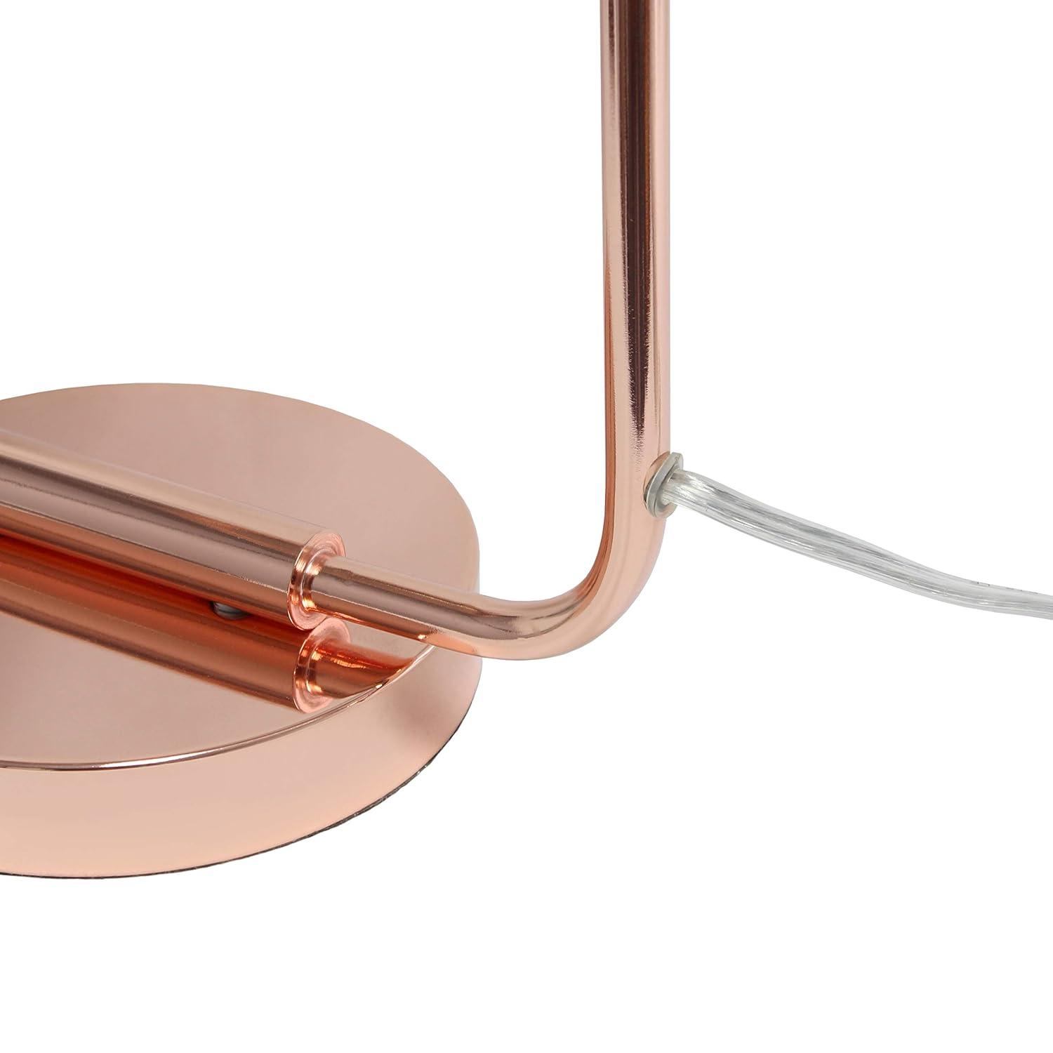 Lalia Home 19" Industrial Mesh Desk Lamp, Rose Gold