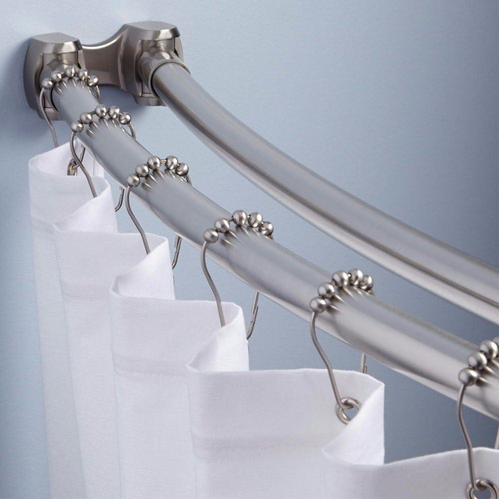 Wideskall 12 Pieces Stainless Steel Shower Curtain Roller Hook Rings