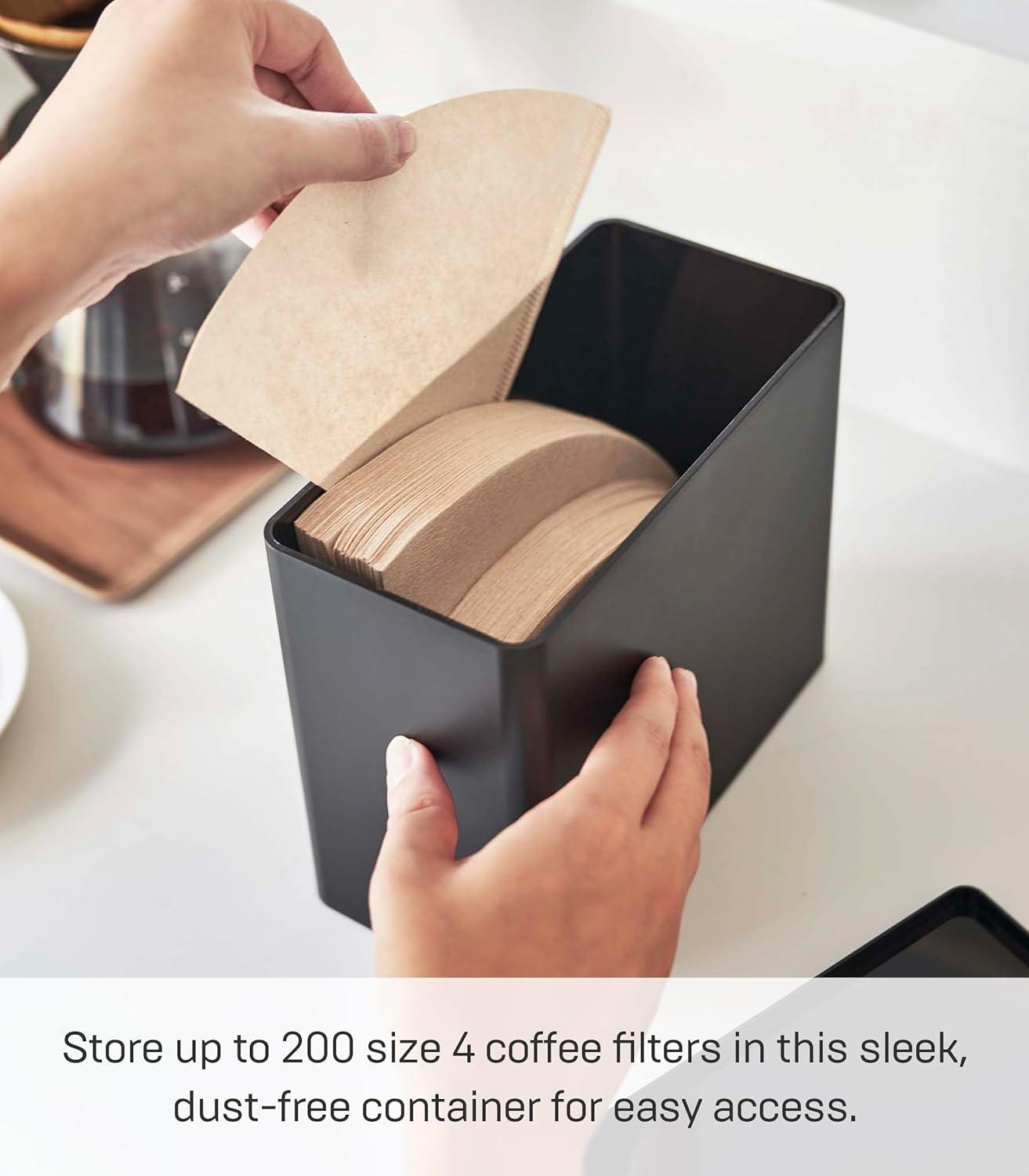 Yamazaki Home Coffee Filter Case, Polypropylene, Lid
