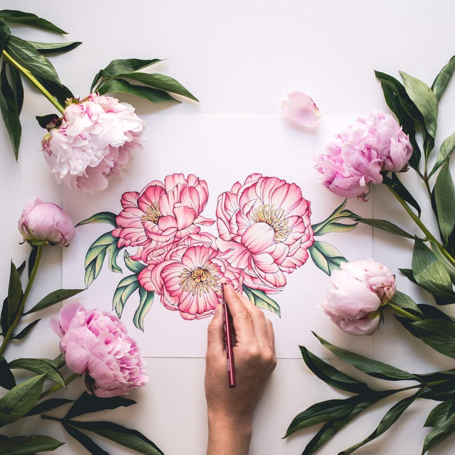In Bloom: A Step-By-Step Guide to Drawing Lush Florals - An Easy How-To-Draw Flowers Book for Beginners, (Paperback)