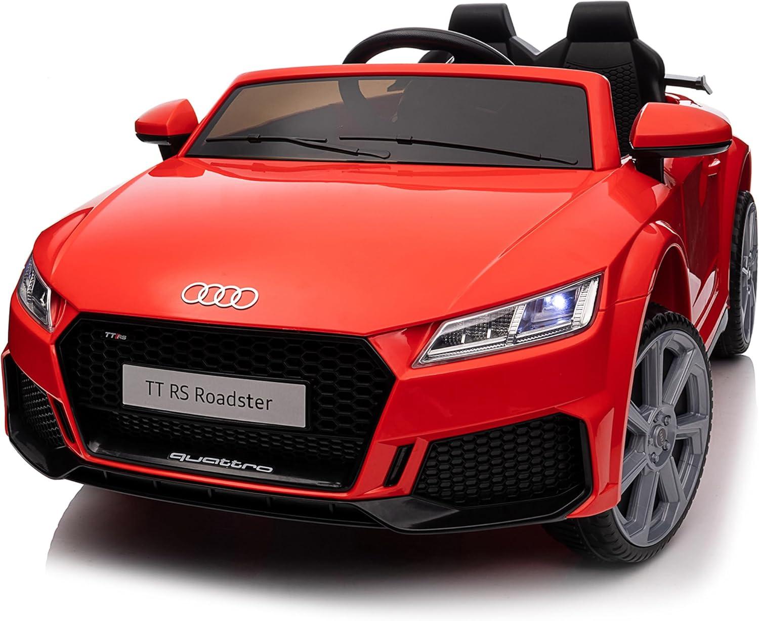 Electric Car for Kids, Licensed Audi 6V Ride on Toy Car for Toddlers with Remote, Bluetooth