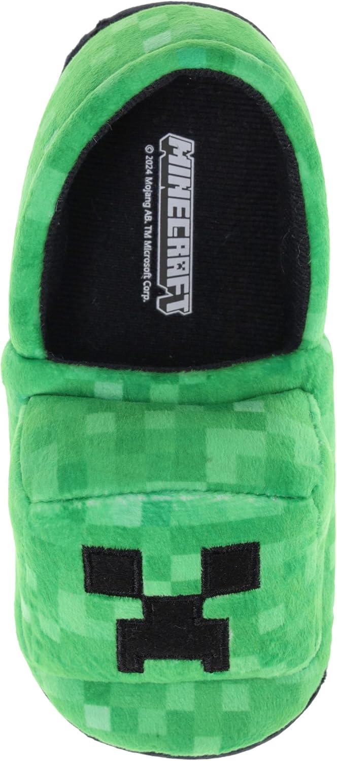 Green Minecraft Creeper Kids' Slip-On Slippers