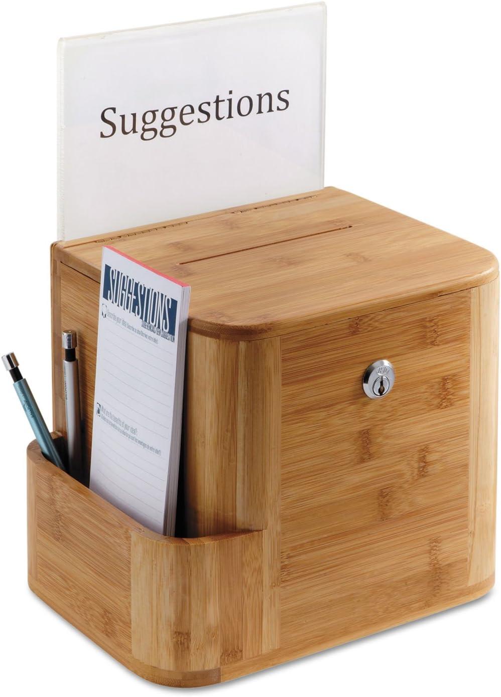 Safco, SAF4237NA, Bamboo Suggestion Box, 1 Each, Natural