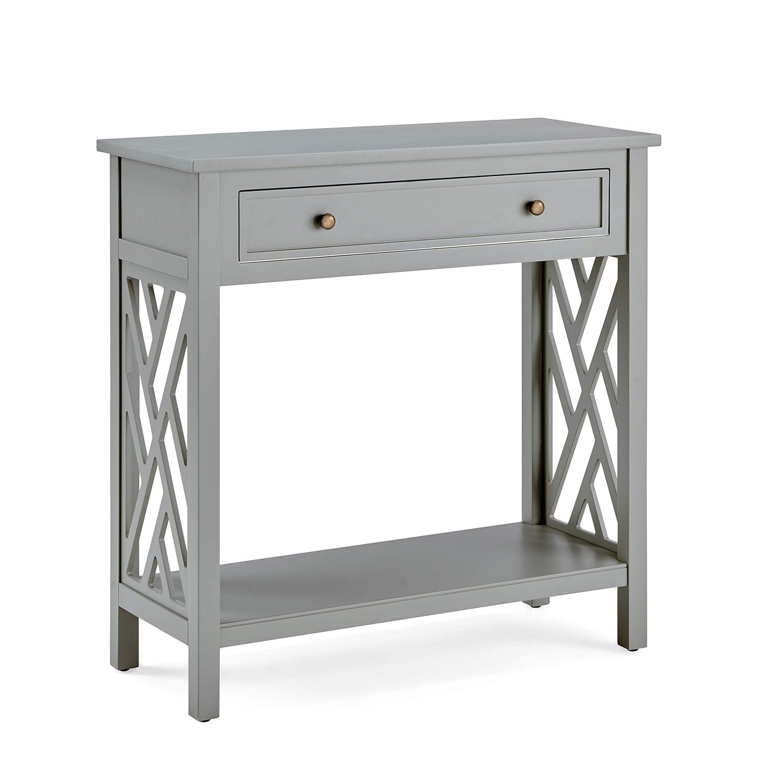 Alaterre Furniture Coventry 36 in. Entryway/Console/Sofa Table 3-Piece Set with Coffee Table, End Table & Tray Shelf, Gray